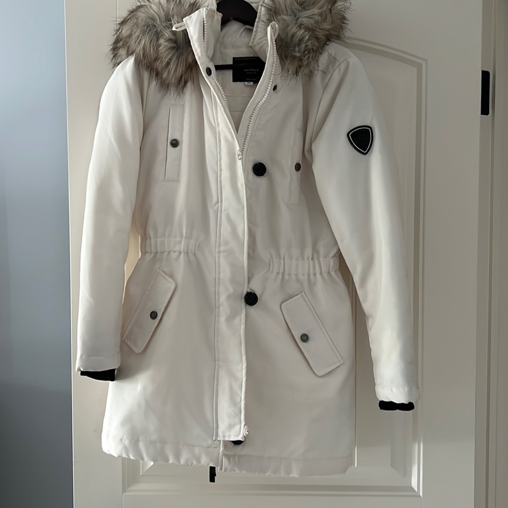 Ladies mid length winter jacket